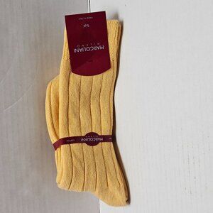 New Marcoliani Milano Socks Made in Italy Pima Cotton Casual 870T Yellow Gold